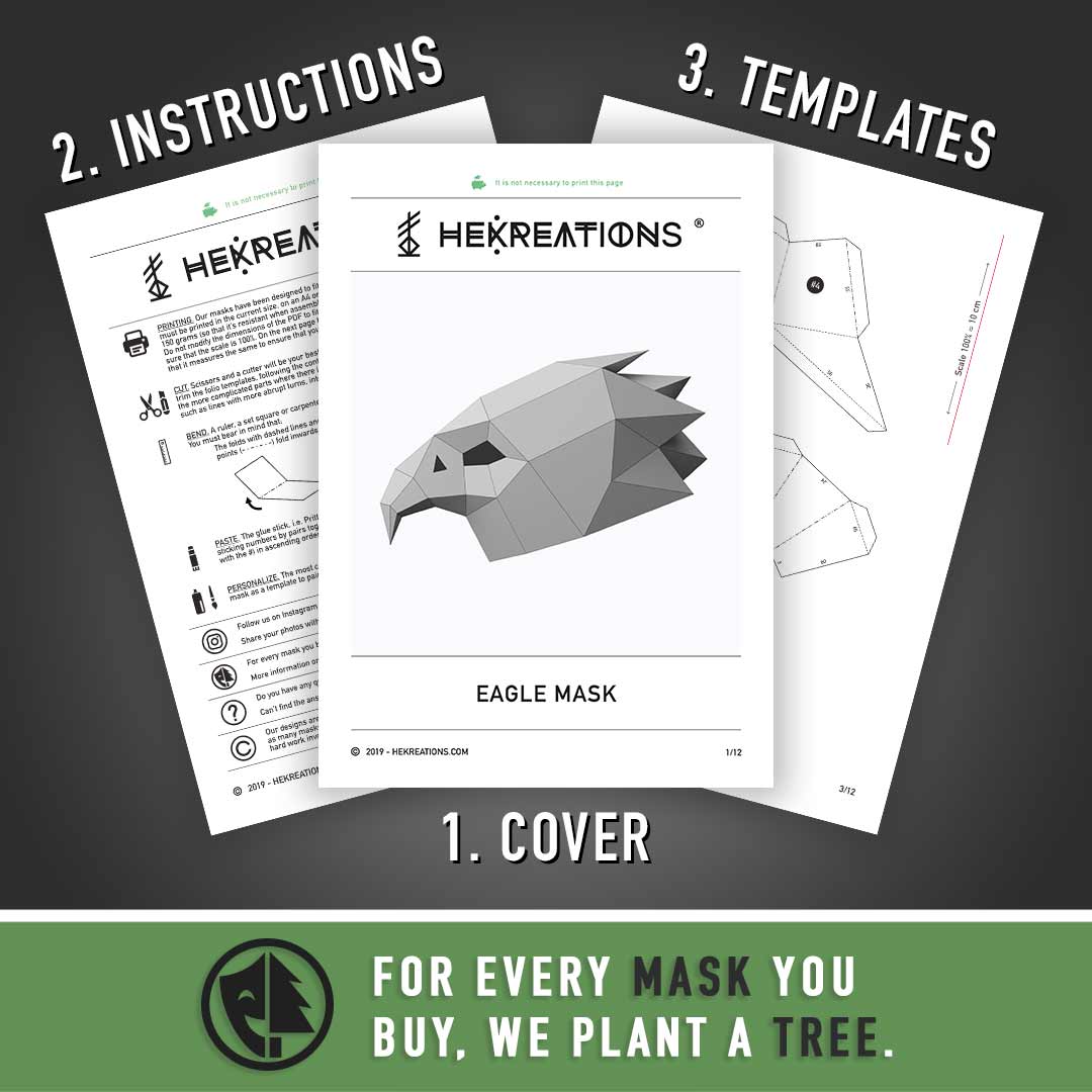 Printable Eagle Mask Template of Papercraft