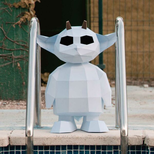 Ned paper statue DIY made from PDF template with cardstock
