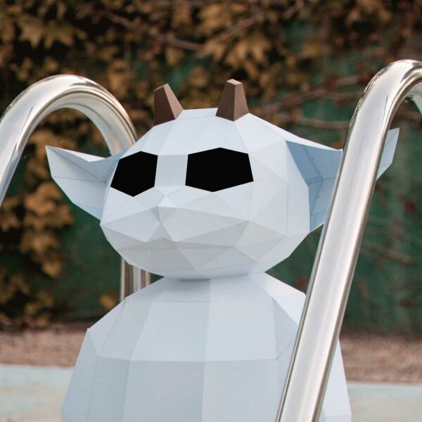 Ned paper statue DIY made from PDF template with cardstock
