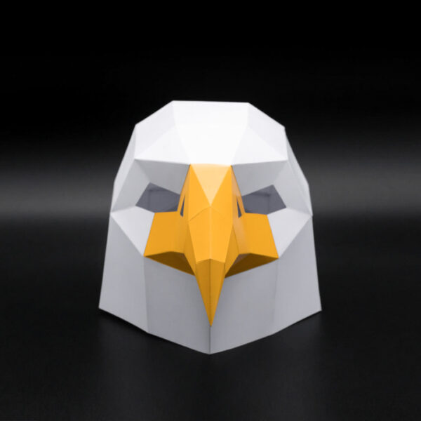 Eagle papercraft mask DIY made from PDF template with cardstock