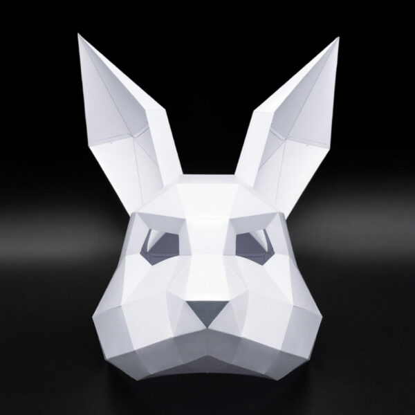 Máscara de Conejo Geométrica Plantillas PDF