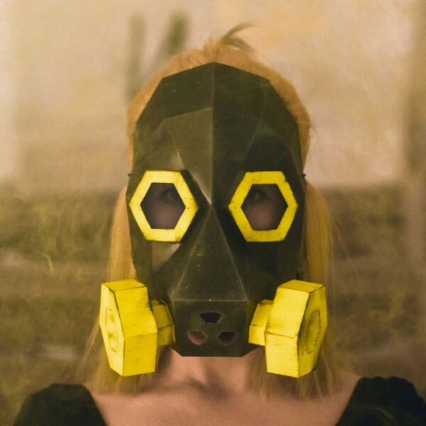 Gas paper mask DIY made from PDF template with cardstock
