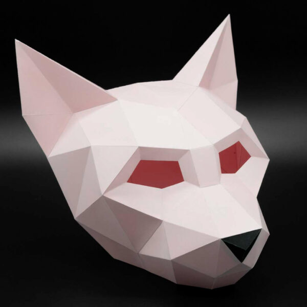Sphynx cat papercraft mask DIY made from PDF template with cardstock
