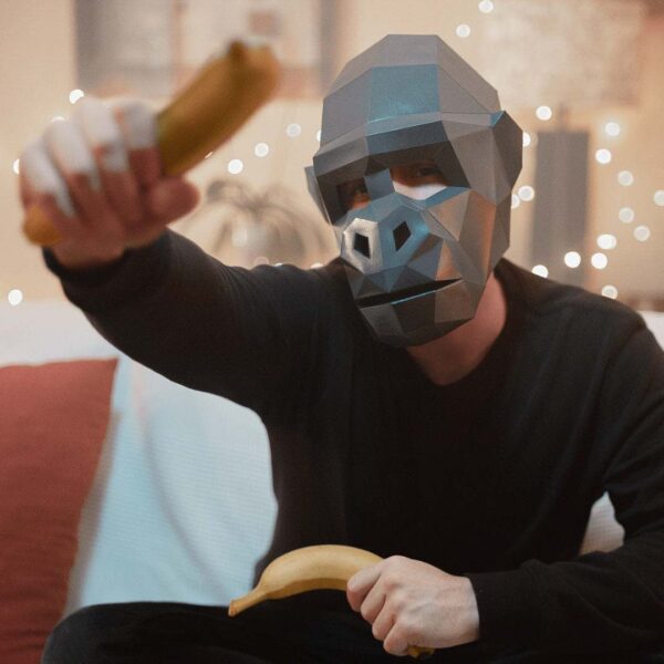 3D Gorilla Mask Paper Craft
