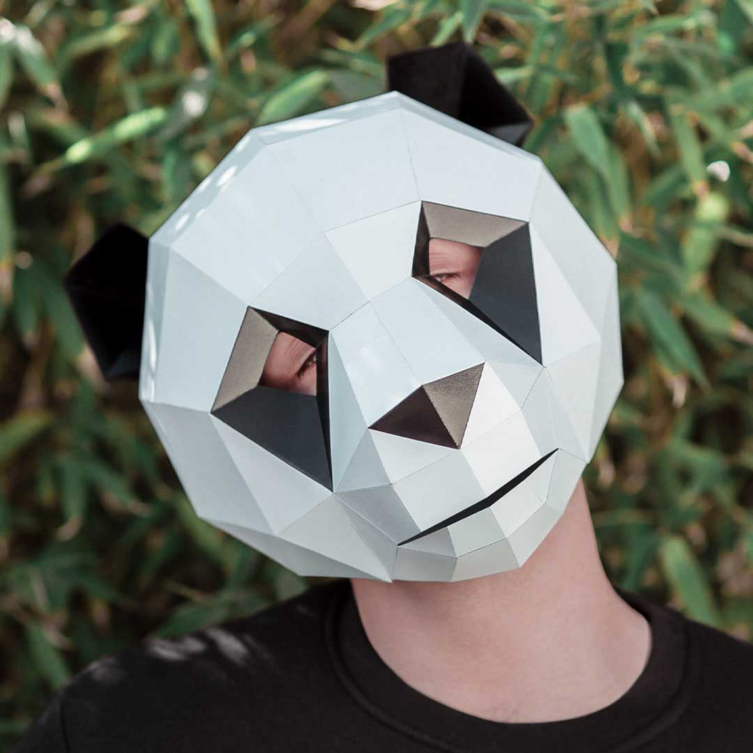 Máscara de Panda para Imprimir con Papel