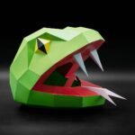 Máscara de serpiente de papel 3D – Retrato 1