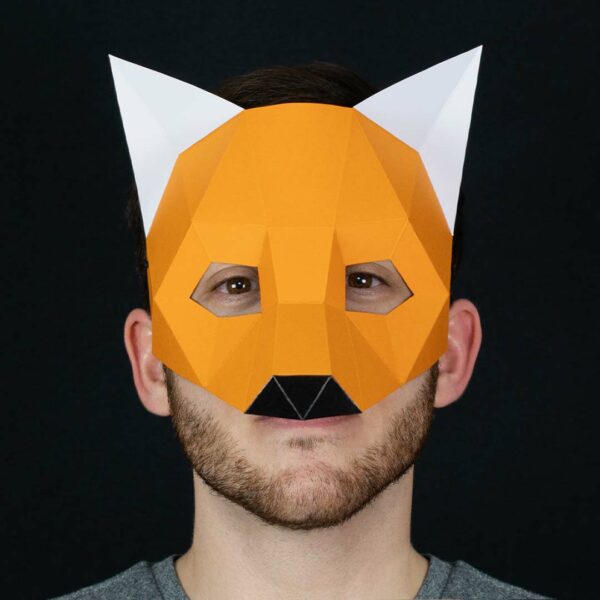 3D Fox Mini Mask Paper Craft