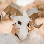 Goat Paper Craft Mask in 3D, by @bertoalvarado2297