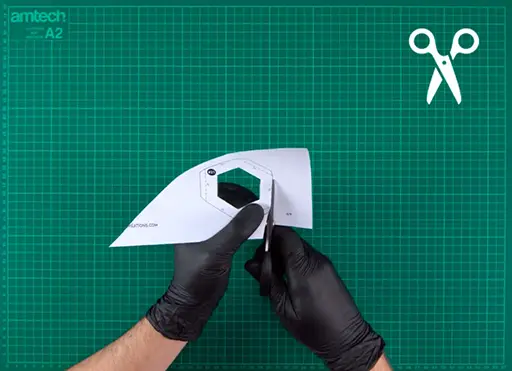 How to cut mask templates with scissors