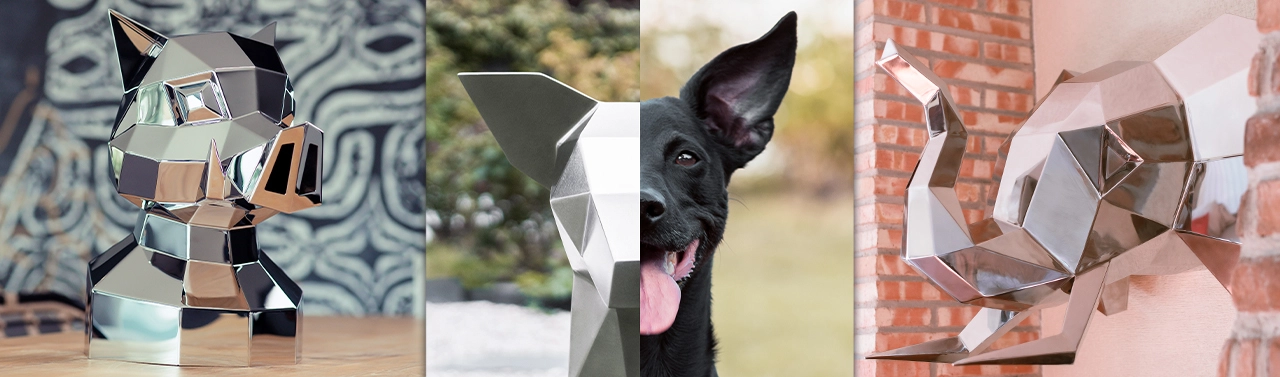 How to make geometric or polygonal metal sculptures in 3D, also known as 'low poly'
