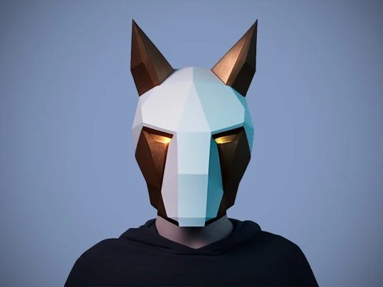 Máscaras personalizadas 3D con forma geométrica o poligonal