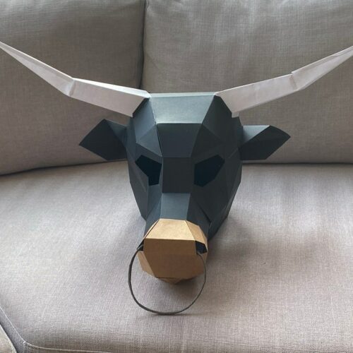 Bull mask, easy and simple craft