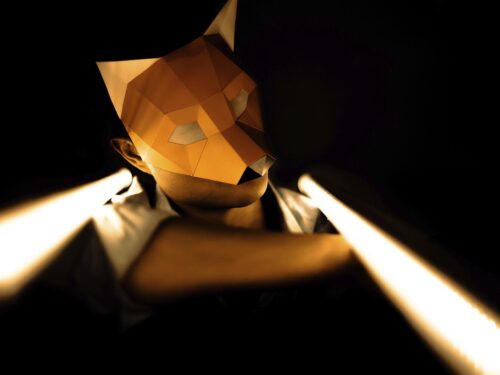 Fox Mini Paper Craft Mask in 3D, by @bertoalvarado2297