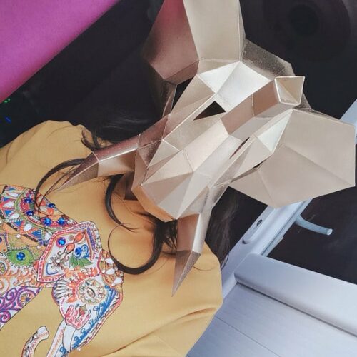 Máscara de elefante de papel DIY