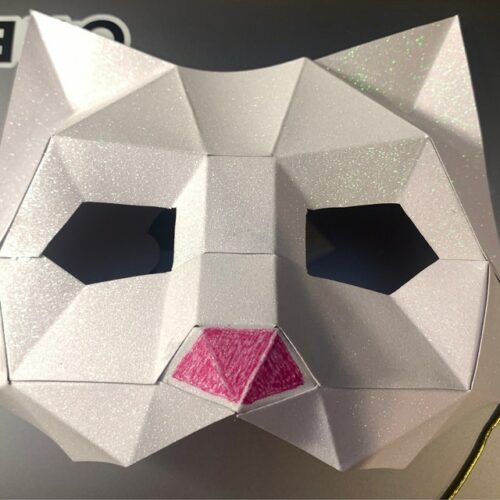 Paper cat mask quick and easy craft