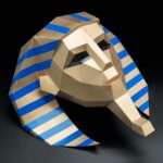 Máscara de Faraón de papel 3D – Retrato 1