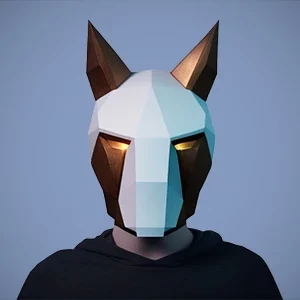 Máscara personalizada 3D con forma geométrica o poligonal