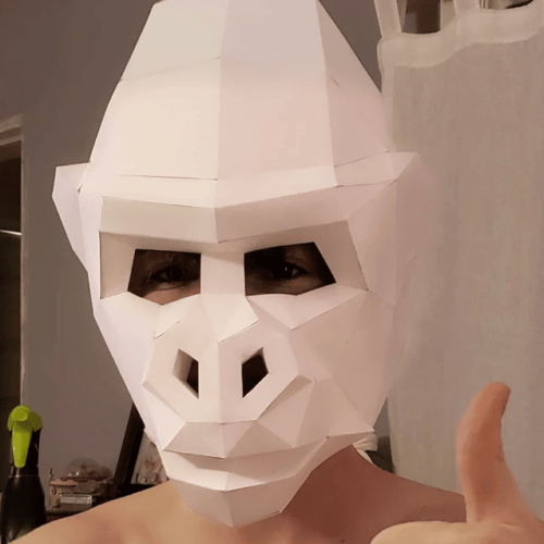 Máscara de gorila 3D para adulto