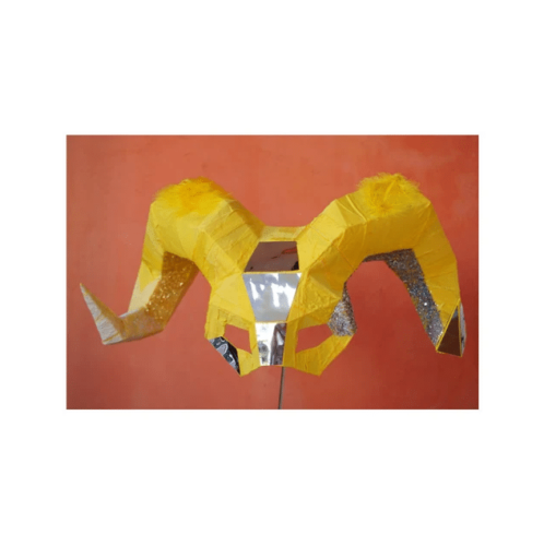 Goat Paper Craft Mask in 3D, by @_et_alaure_