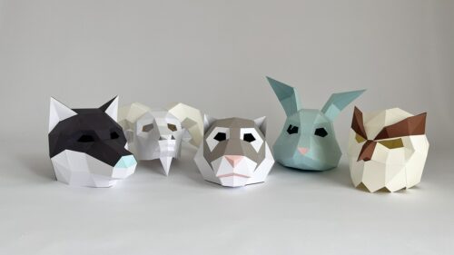 3D animal masks to make at home