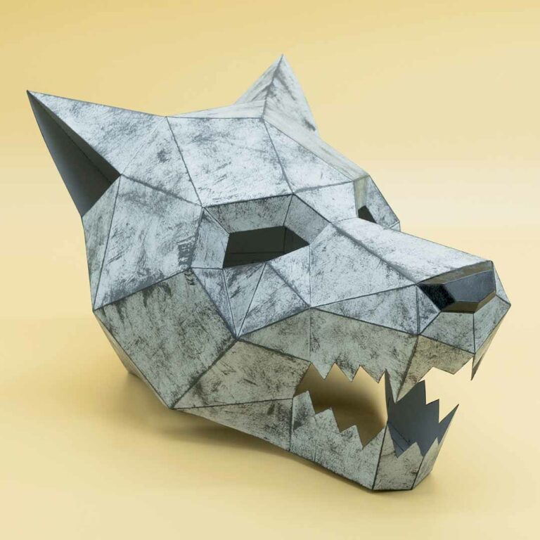 Wolf Mask Printable Template | Papercraft PDF Pattern