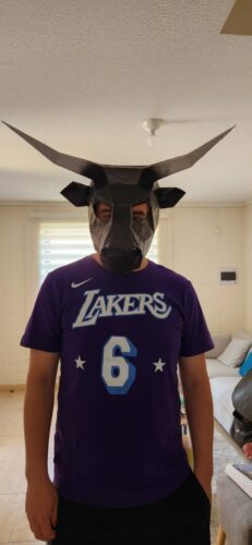 Easy to assemble bull mask template