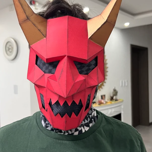 Homemade 3D Hannya Mask
