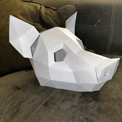 Low poly pig mask