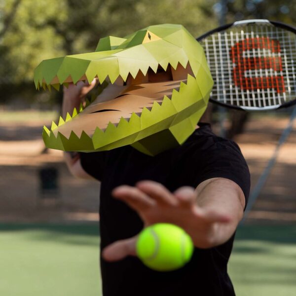 Low Poly Crocodile Mask Paper Craft