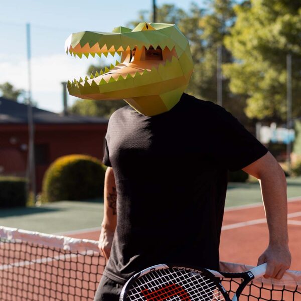 3D Crocodile Mask Paper Craft
