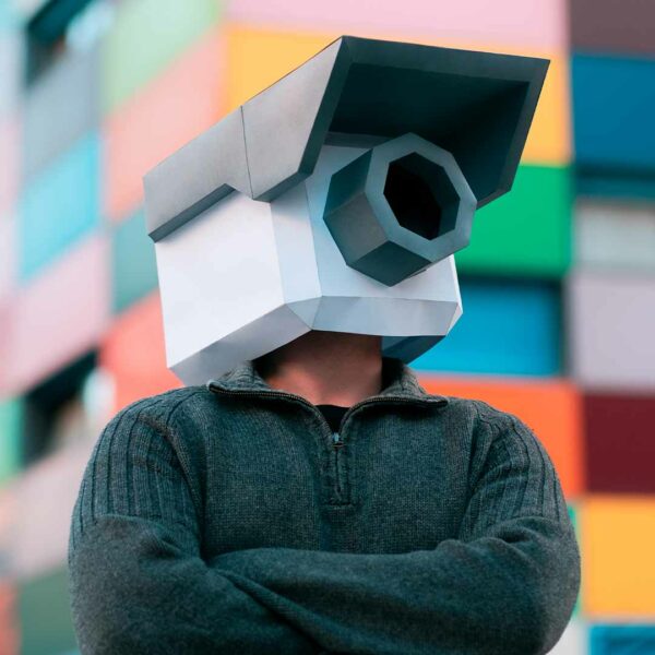 Máscara de Cámara de Seguridad para Imprimir con Papel