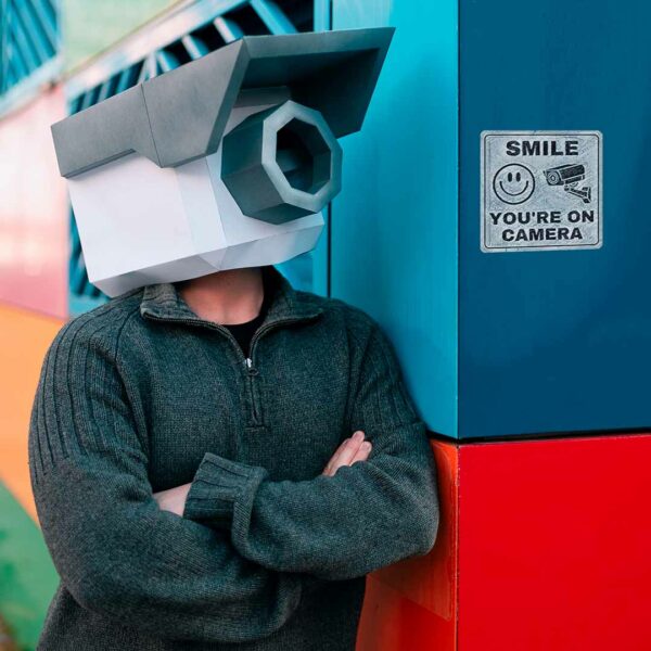 Máscara de Cámara de Vídeo Vigilancia para Imprimir con Papel