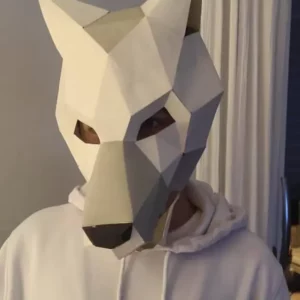 Wolf mask to print