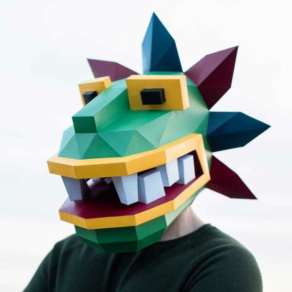 3D Quetzalcoatl Mask Paper Craft