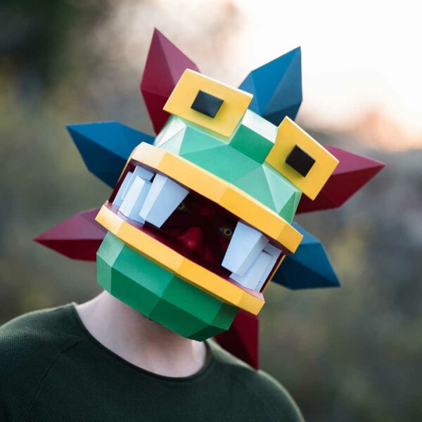 DIY Quetzalcoatl Mask Paper Craft