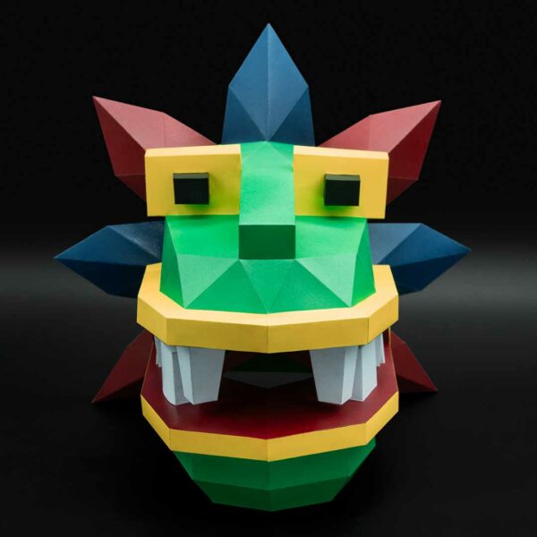Quetzalcoatl or Feathered Serpent Mask Template PDF